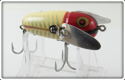 Vintage Heddon Red & White Shore Crazy Crawler Lure 2120 XRW