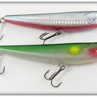 Lucky Craft Chrome & Green Sammy Lure Pair