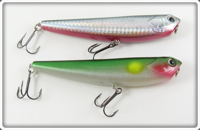 Lucky Craft Chrome & Green Sammy Lure Pair