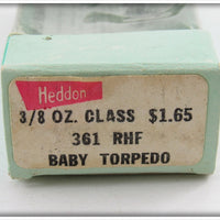 Heddon Red Head Flitter Baby Torpedo In Correct Box