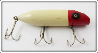 Vintage South Bend Red Head White Body Bass Oreno Lure 973 RH