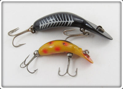 Heddon Black Shore Tadpolly Spook & Spotted Orange Tiny Tad