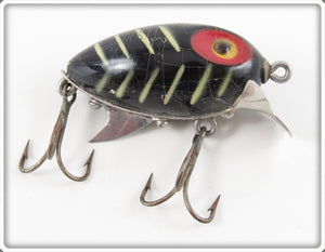 Vintage Clark's Black White Ribs Water Scout Lure