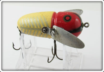 Vintage Heddon Red & White Shore Fat Head Crazy Crawler 2120 XRW