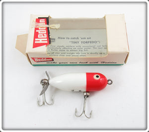 Heddon Red Head White Tiny Torpedo In Correct Box