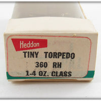 Heddon Red Head White Tiny Torpedo In Correct Box