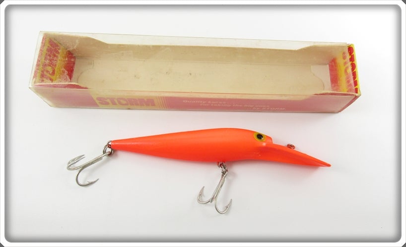 Vintage Storm Fluorescent Orange Little Mac Lure In Box 