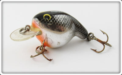 Vintage Bagley Black On Silver Chrome Fat Cat Lure