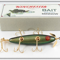 Winchester 2001 Gold Scale Black Back Green Belly Minnow Lure In Box