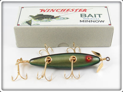 Winchester 2001 Gold Scale Black Back Green Belly Minnow Lure In Box