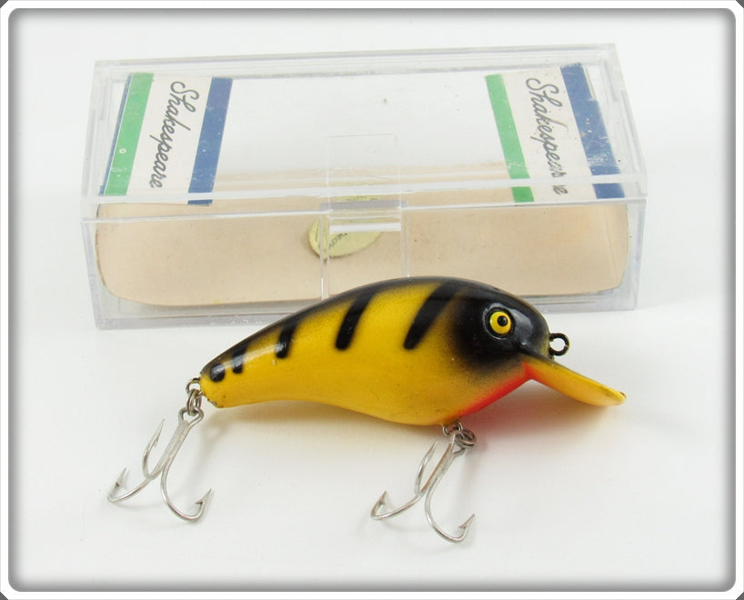 Vintage Shakespeare Yellow Tiger Medi S Shaker Lure In Box