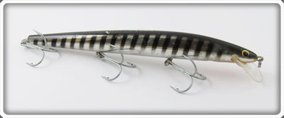 Vintage Bagley Black On Silver Striped Bang O Lure 7
