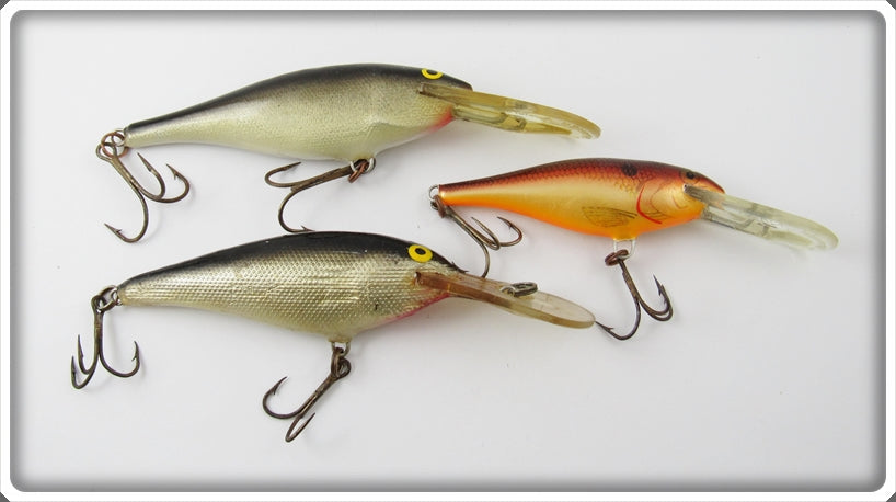 Vintage Rapala Deep Runner Lure Lot Of Three