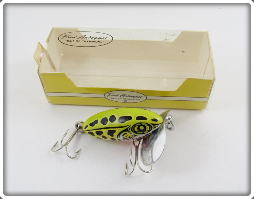 Arbogast Seein's Believin' Natural Frog Jitterbug In Box
