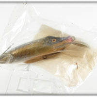 Vintage Polish Gold & Black River Runt Type Lure In Package