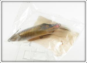 Vintage Polish Gold & Black River Runt Type Lure In Package