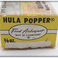 Arbogast Red & White Hula Popper In Box
