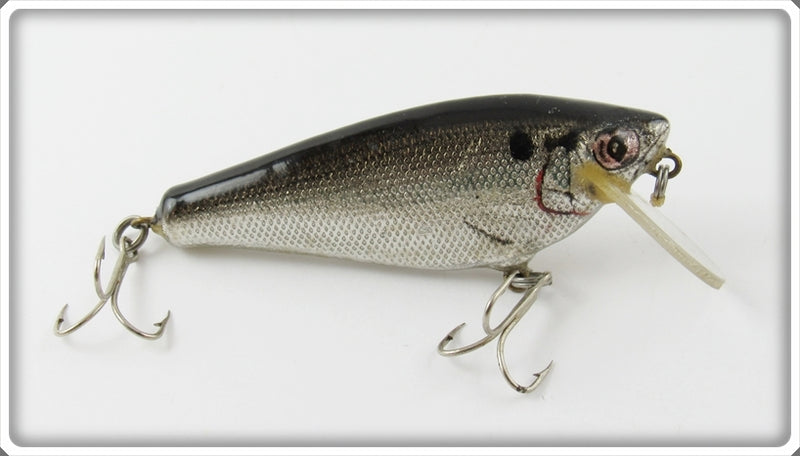 Vintage Bagley Small Fry Shad, 1/3oz Silver fishing lure #5569