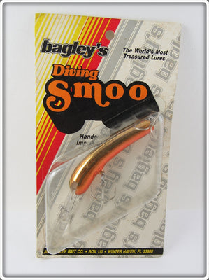 Vintage Bagley Flash Black On Gold Smoo Lure On Card