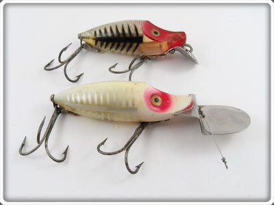 Heddon White Shore Go Deeper Runt & Silver Shore Midget River Runt