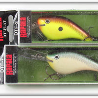 Rapala Blue Back Herring & Hot Mustard DT-Flat Pair In Boxes