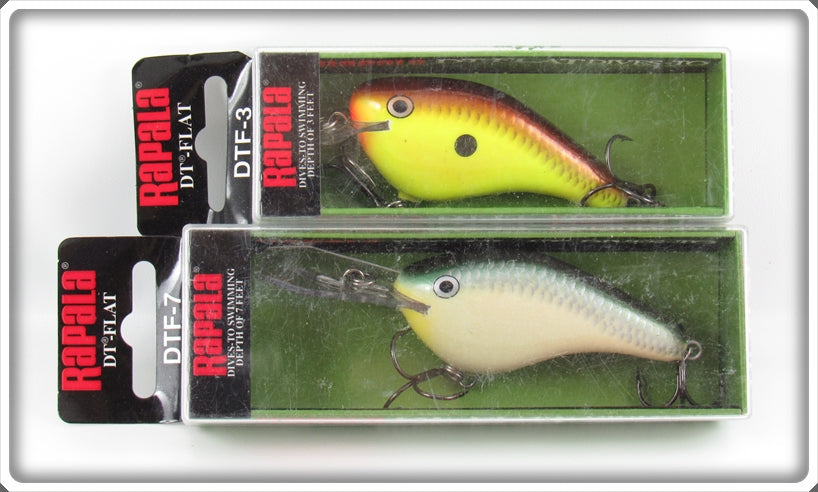 Rapala Blue Back Herring & Hot Mustard DT-Flat Pair In Boxes