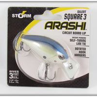 Storm Hot Blue Shad Arashi Silent Square 3 Lure On Card 