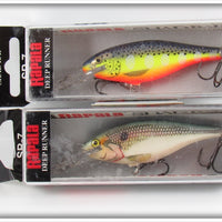 Rapala Shad & Hot Steel Shad Rap Lure Pair In Boxes 