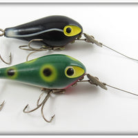 Vintage P&K Black Shadow Wave & Frog Amazin Maizie Lure Pair