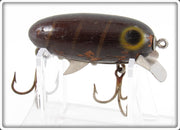 Vintage Clark's Brown Gold Ribs Dent Eye Water Scout Lure 