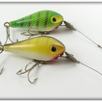 Vintage P&K Green Scale & Gold Scale Amazin Maizie Pair Lure