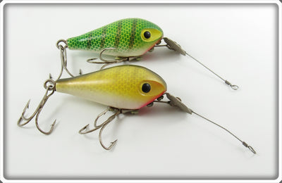 Vintage P&K Green Scale & Gold Scale Amazin Maizie Pair Lure
