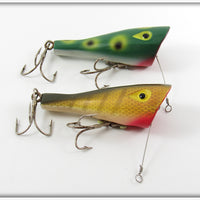 Vintage P&K Frog & Gold Scale Walkie Talkie Lure Pair