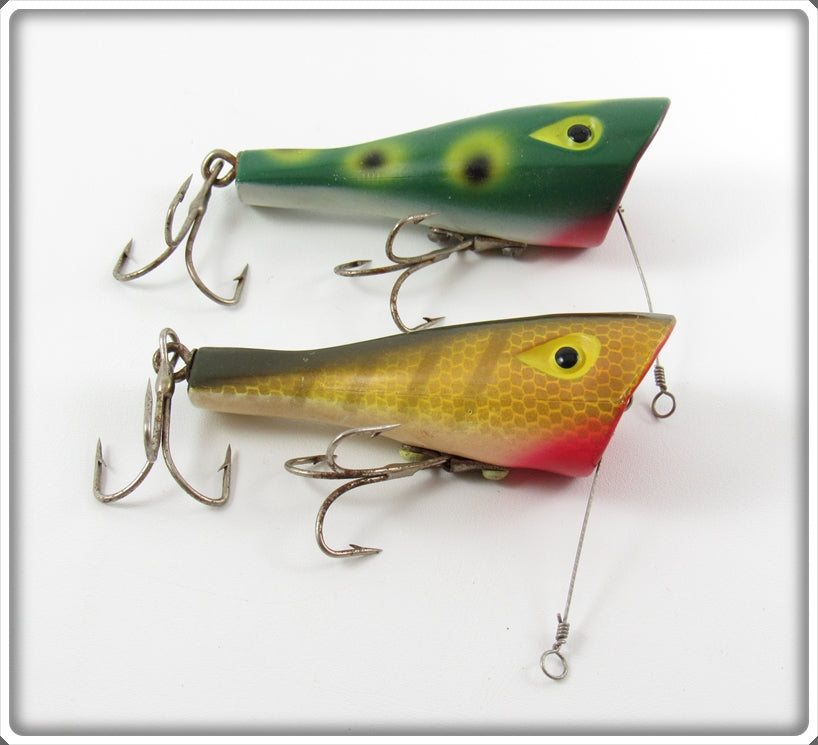 Vintage P&K Frog & Gold Scale Walkie Talkie Lure Pair
