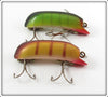 Vintage P&K Pike & Green Scale Bright Eyes Lure Pair