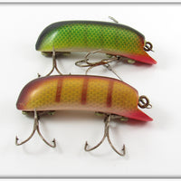 Vintage P&K Pike & Green Scale Bright Eyes Lure Pair