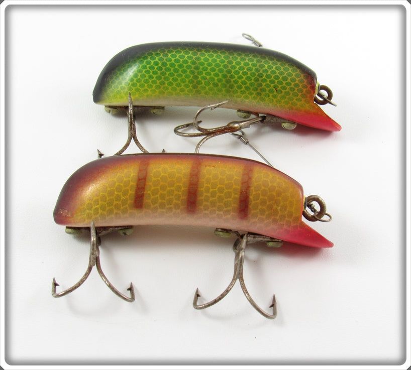 Vintage P&K Pike & Green Scale Bright Eyes Lure Pair