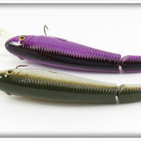Cabela's Fisherman Series Purple & Silver Jointed Walleye Runner Pair