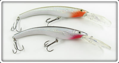 Silver/Green & Silver/Black Reef Runner Lure Pair 