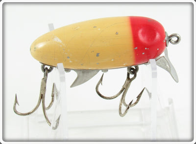 Vintage Clark's White Red Head Dent Eye Water Scout Lure