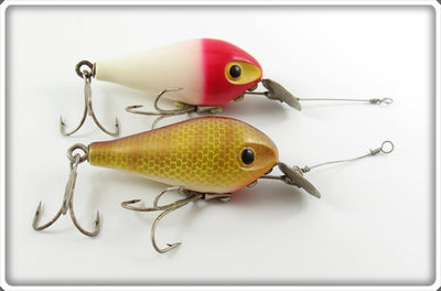 P&K Red Head White & Gold Scale Amazin Maizie Lure Pair 