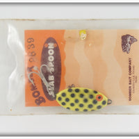 Vintage Bomber Yellow & Black Slab Spoon Lure In Package