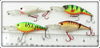 Cabela's Fisherman Series Fluorescent Green, White & Tiger Jointed Shad Lot Of Four