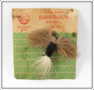 Vintage Marathon Bait Co Cork Body Bass Houn Lure On Card