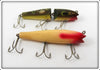 Vintage Creek Chub Frog & Blended Red Head White Darter Pair