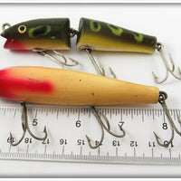 Creek Chub Frog & Blended Red Head White Darter Pair
