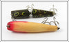 Creek Chub Frog & Blended Red Head White Darter Pair