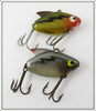 Vintage Heddon Dark Dace & Perch Sonic Lure Pair
