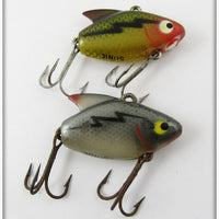 Vintage Heddon Dark Dace & Perch Sonic Lure Pair