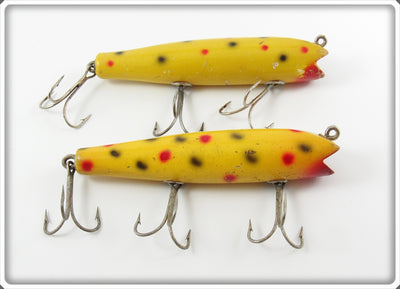 Vintage Creek Chub Yellow Spotted Darter Lure Pair